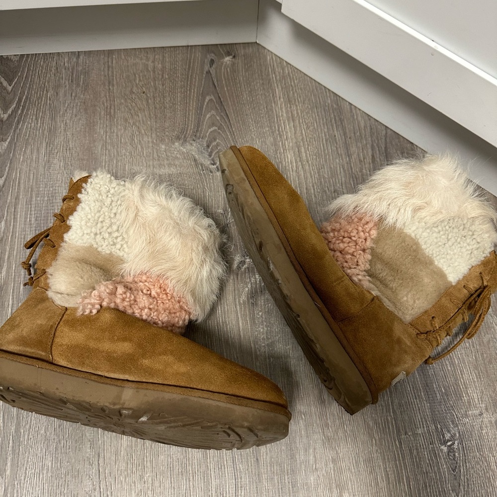 Ugg Australia Classic Short Patchwork Fluff Suede… - image 4